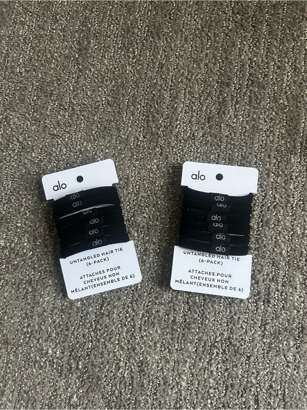 ALO Yoga Black Untangled Hair Ties - 2 Packs (12 Total)
